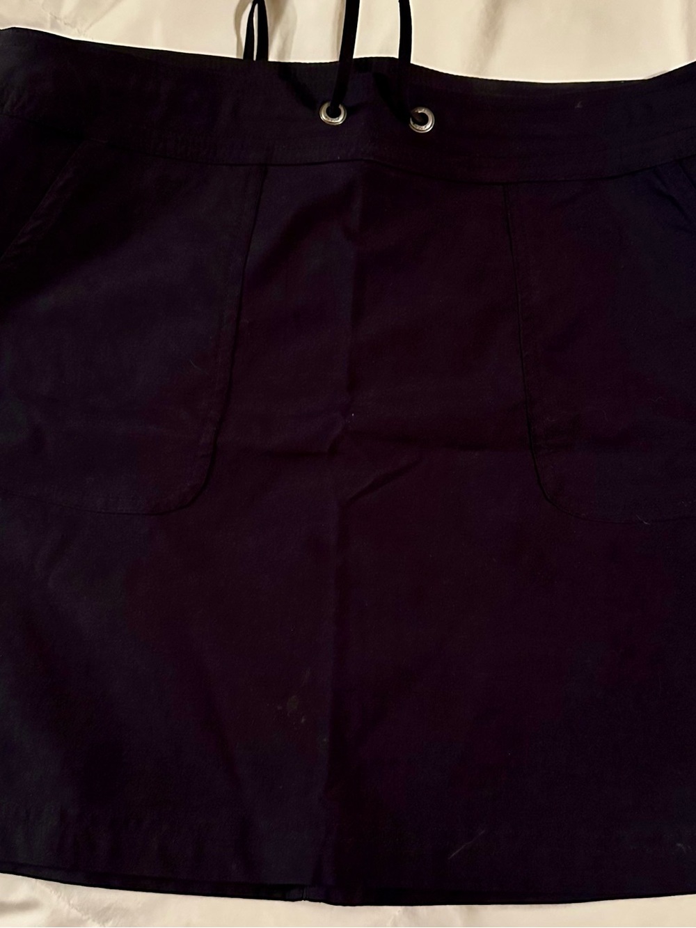 Prana Black Waistband Skirt with Drawstring